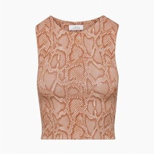 Babaton Contour Muscle Tank in Snakeskin Print Women’s Size M